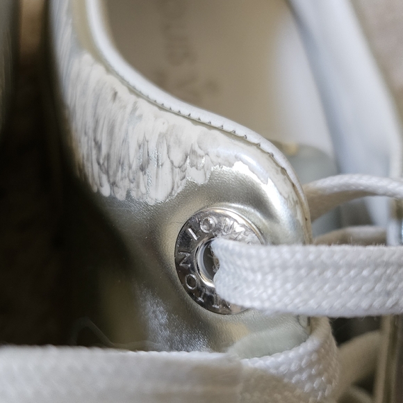 Louis Vuitton Silver Patent Leather Sneaker Shoes Sz. 36 - Picture 10 of 14
